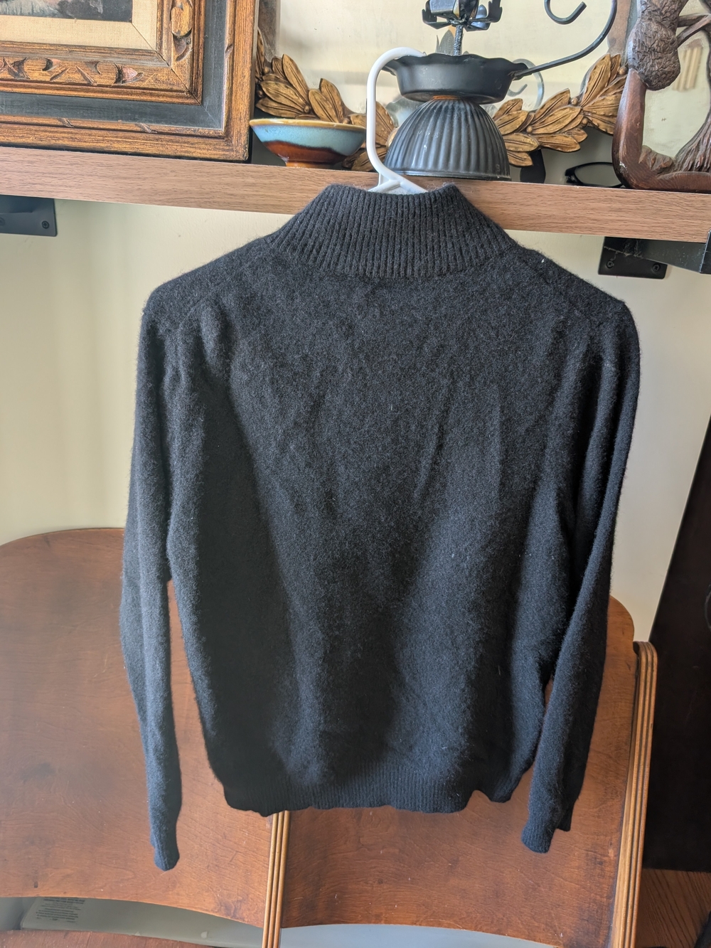 Saks Fifth Avenue Men's Black Half-Zip Sweater - Picture 5 of 6